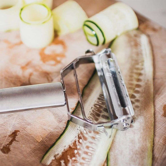 Magic Peeler Duo instrument de top pentru decojirea și felierea legumelor și fructelor